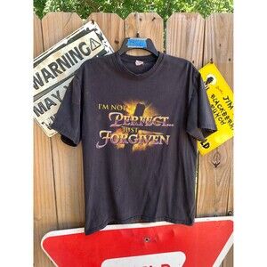 Vintage 90s I’m not perfect Just Forgiven! Religious T-shirt Size M